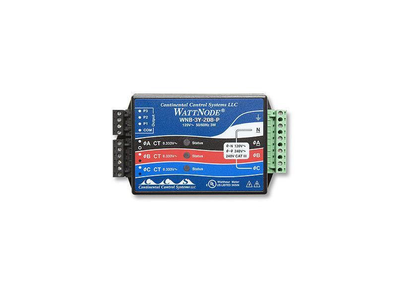 WattNode 208/240 VAC 1, 2, or 3 Phase Wye kWh Transducer Sensor